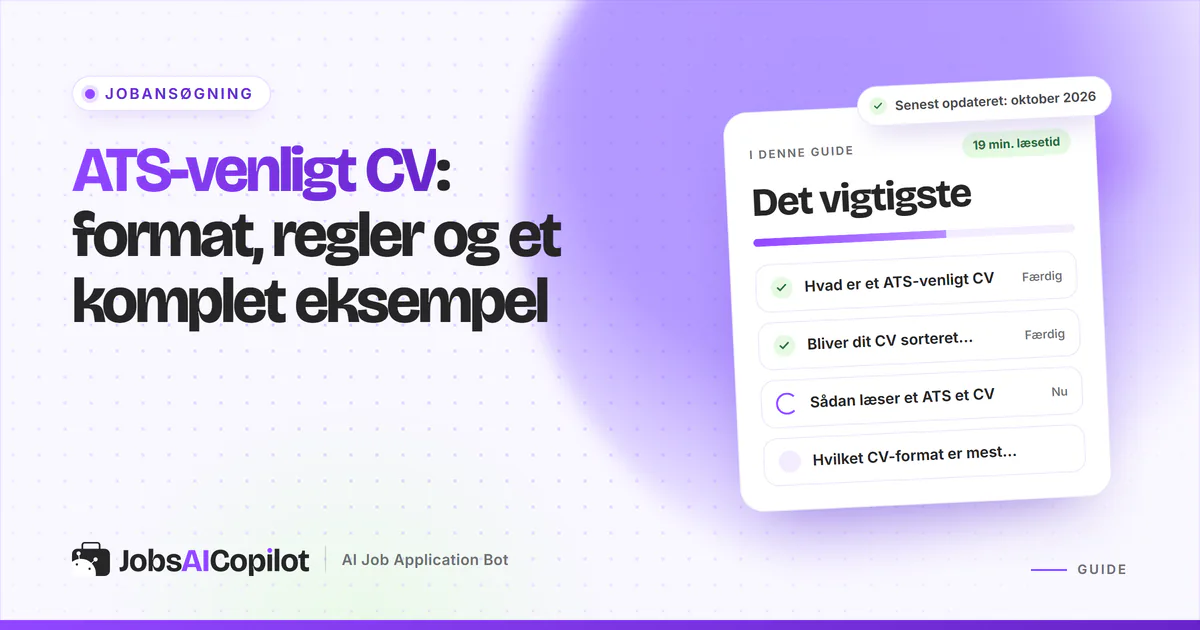 CV med én spalte og standardoverskrifter ved siden af et CV med to spalter, hvor teksten blandes sammen