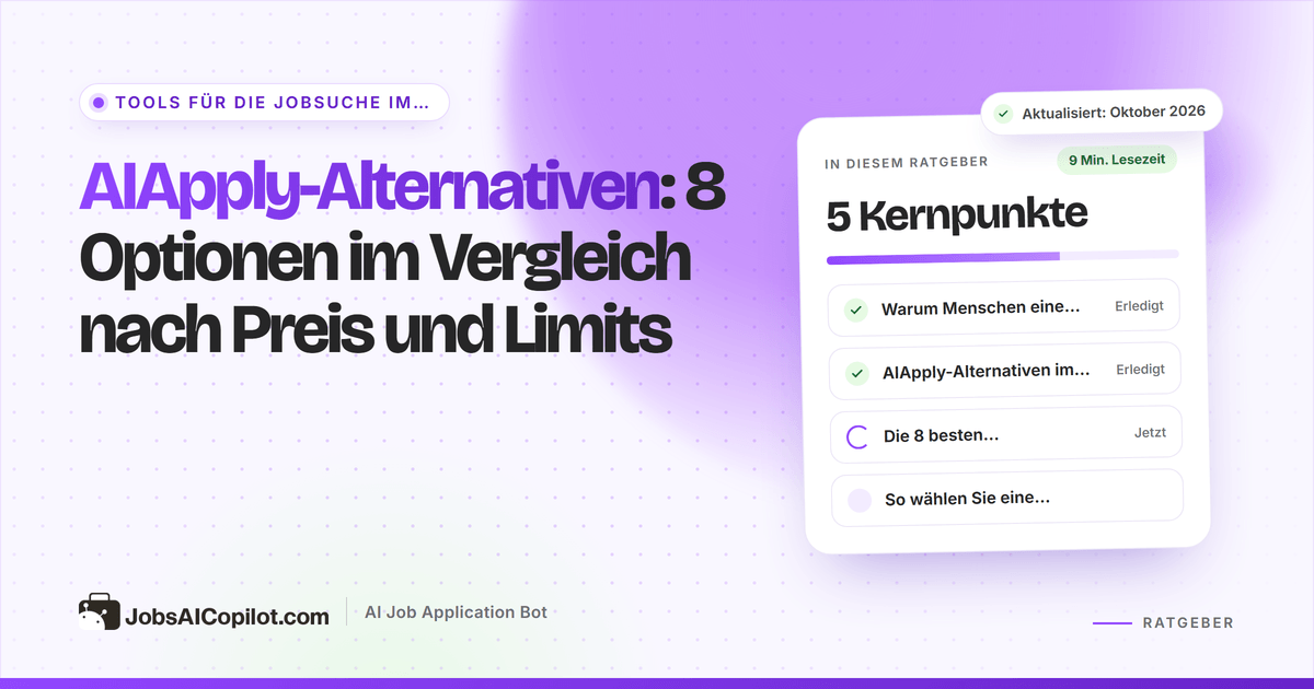 AIApply-Alternativen im Vergleich: Tools zum automatischen Bewerben, Autofill-Erweiterungen und Bewerbungstracker