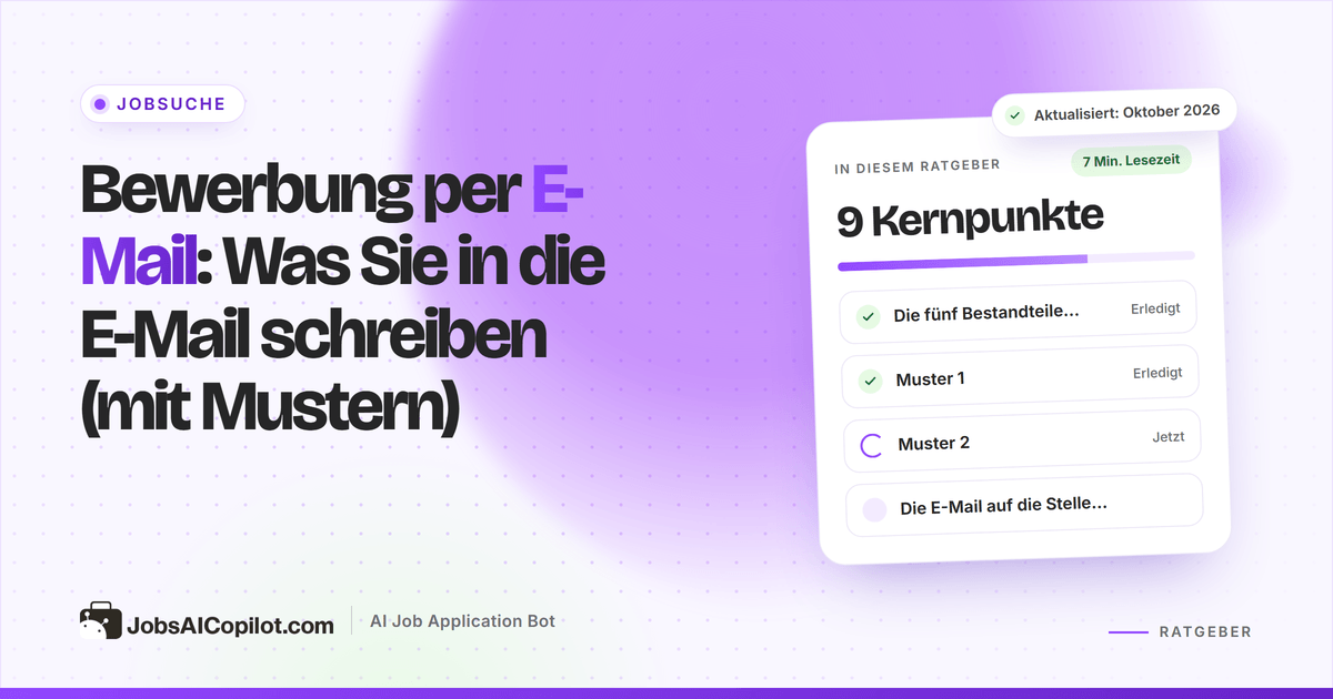 Bewerbung per E-Mail: was Sie in die E-Mail schreiben, wenn Sie Ihren Lebenslauf senden