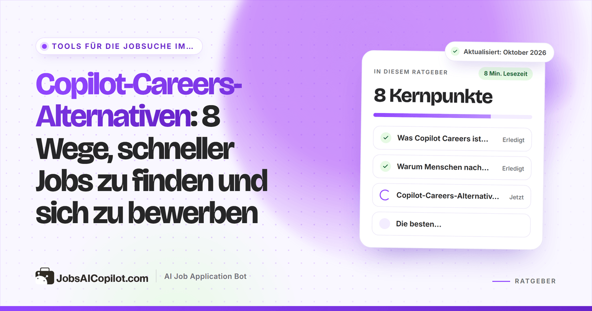 Copilot-Careers-Alternativen: Jobbörsen, Job-Alerts und KI-Bewerbungstools im Vergleich