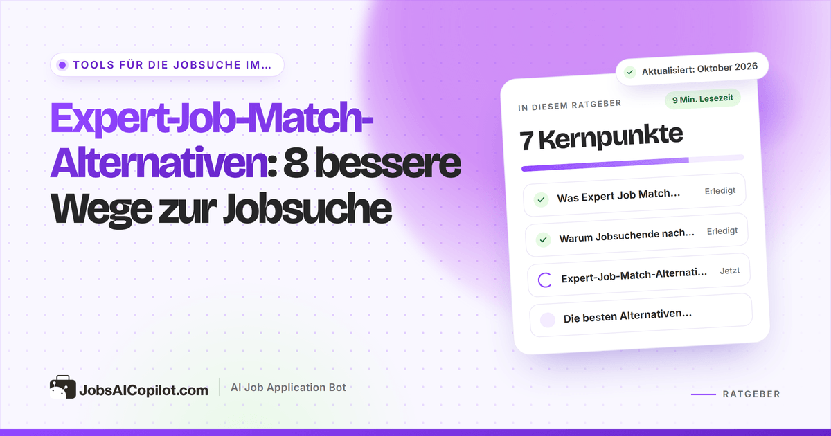 Expert-Job-Match-Alternativen: Jobbörsen, Bewerbungstracker und KI-Bewerbungstools im Vergleich