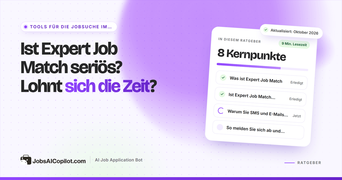 Ist Expert Job Match seriös? Test von ExpertJobMatch.com, Umgang mit Daten und Abmeldung