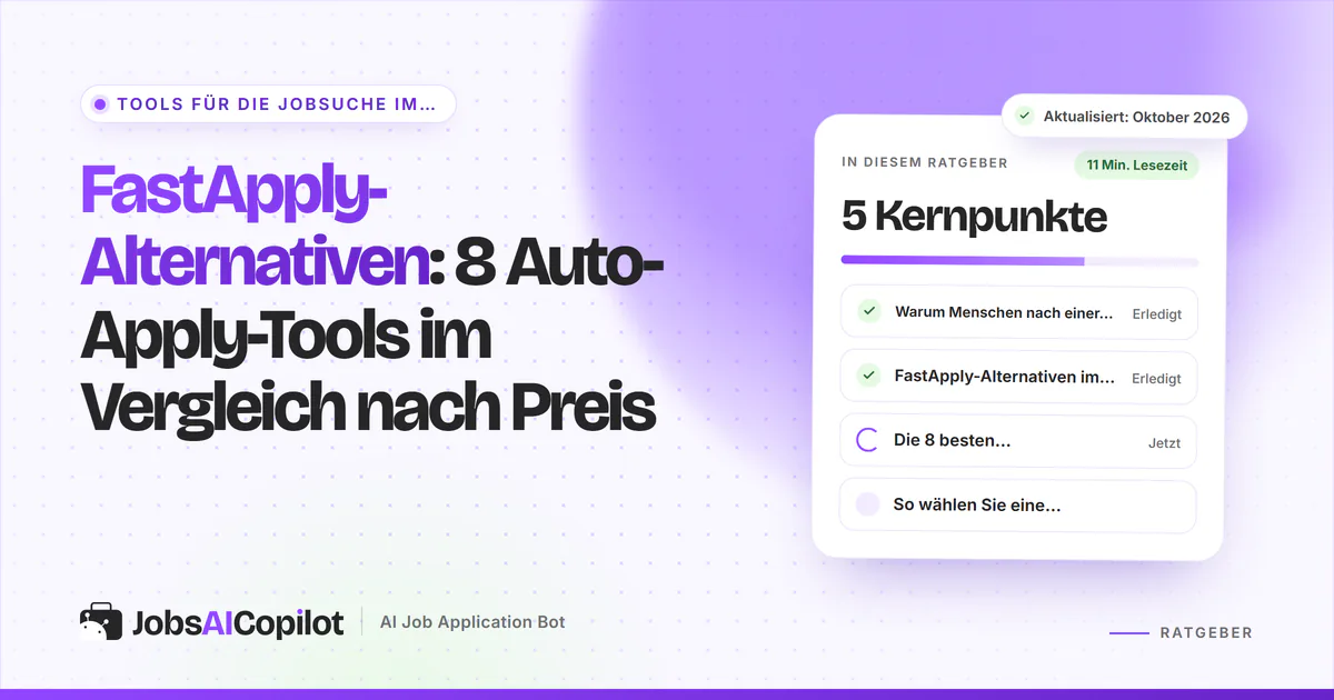 FastApply-Alternativen 2026: acht Auto-Apply-Tools im Vergleich nach Preis, Tageslimits und Prüfschritt