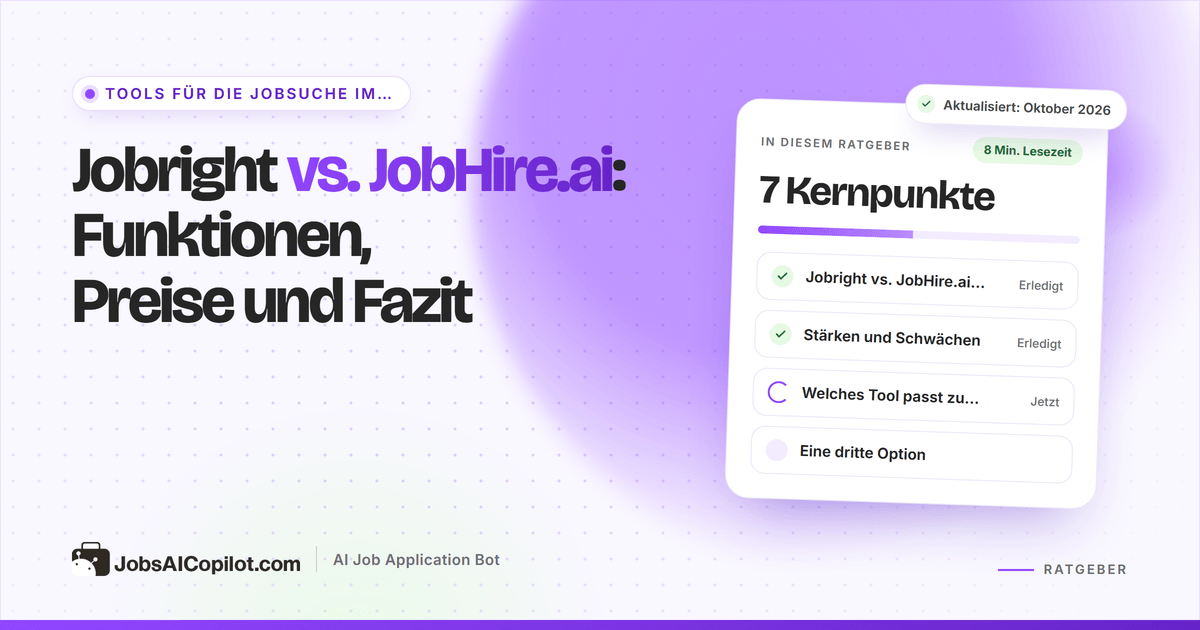 Jobright vs. JobHire.ai: Funktionen, Preise und Erstattungsregeln im Vergleich