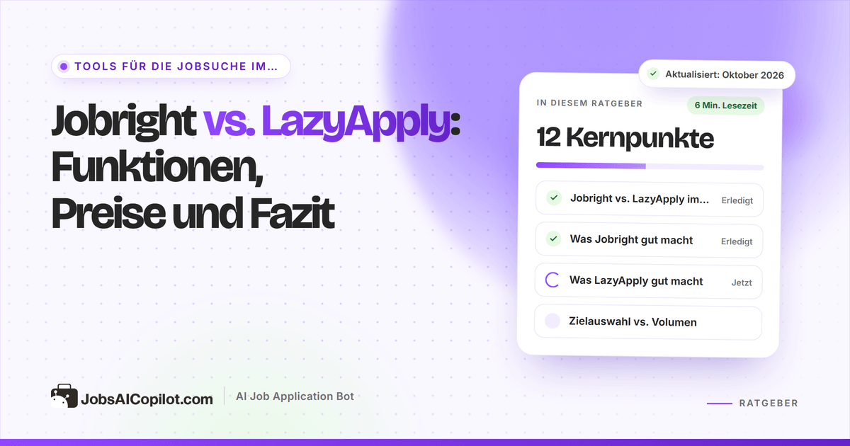 Jobright vs. LazyApply im Vergleich