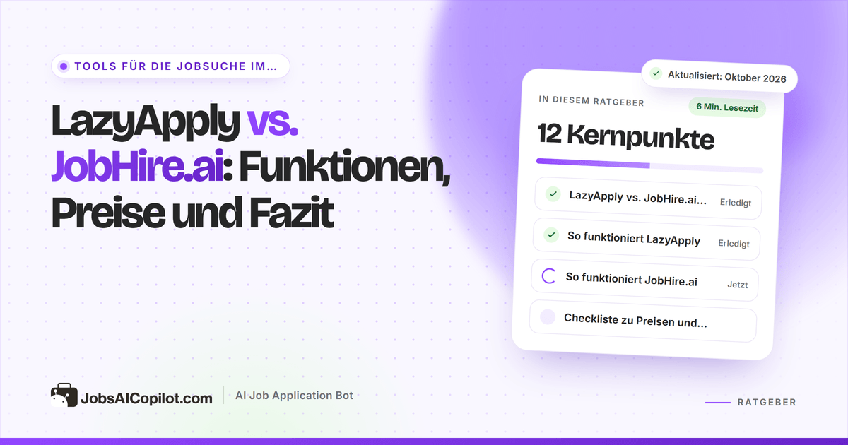 LazyApply vs. JobHire.ai im Vergleich