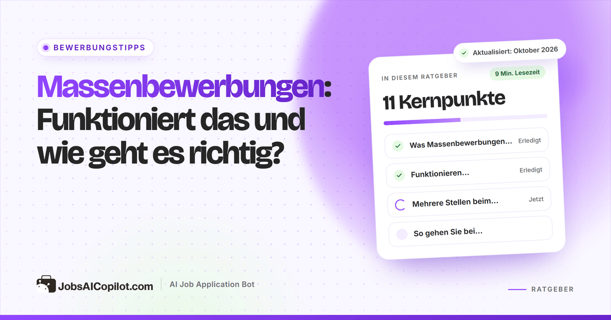 Massenbewerbungen richtig gemacht: gezielte Menge, angepasste Lebensläufe und sichere Automatisierung