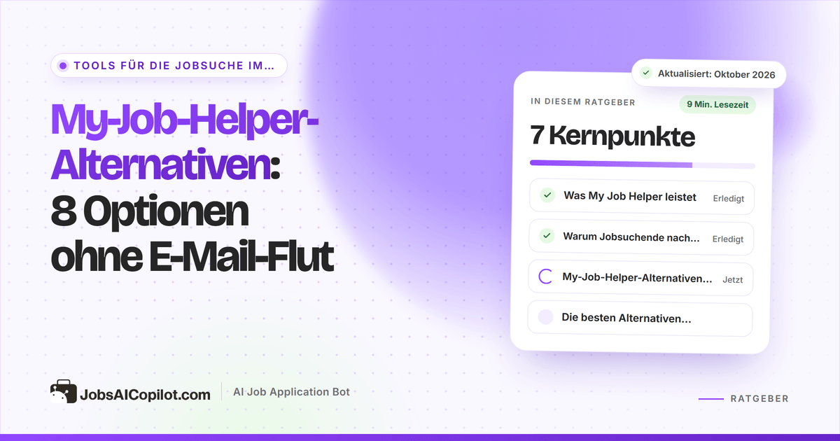 My-Job-Helper-Alternativen: Jobbörsen, Bewerbungstracker und KI-Bewerbungstools im Vergleich