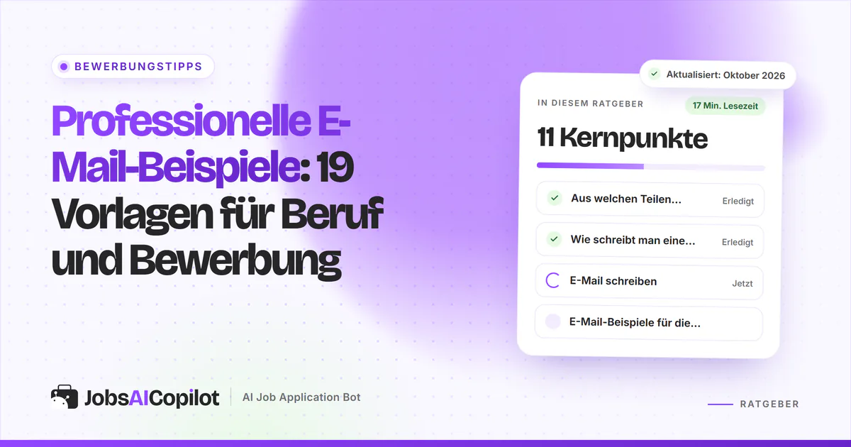 Laptop mit dem Entwurf einer professionellen E-Mail: Betreffzeile, Anrede, kurzer Text und Grußformel