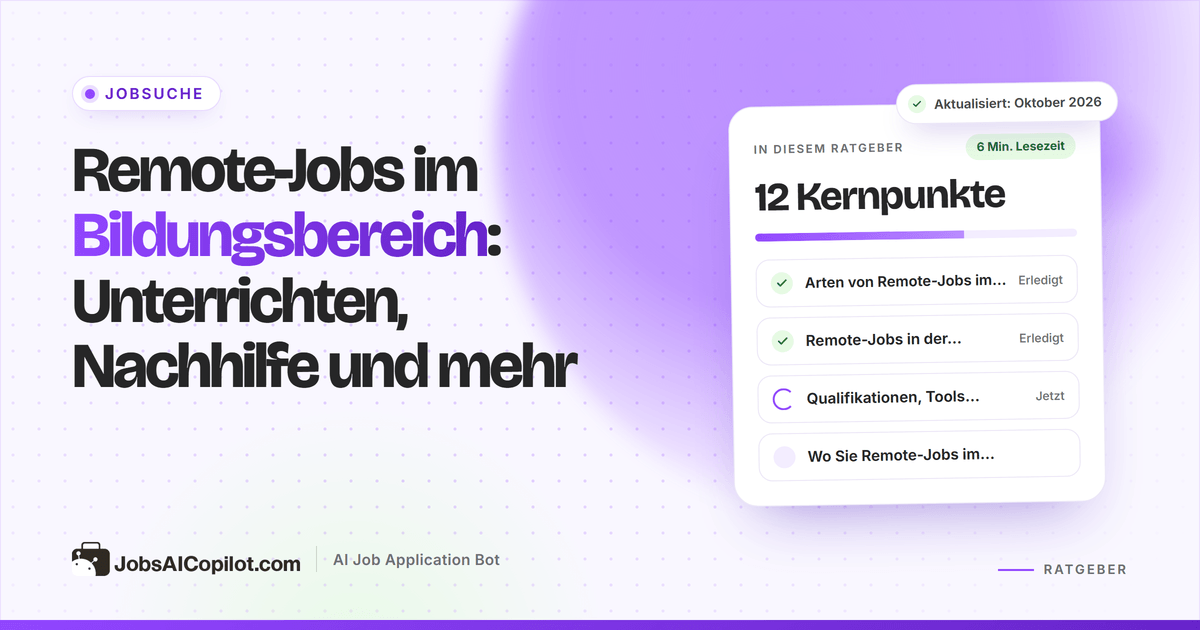 Remote-Jobs im Bildungsbereich