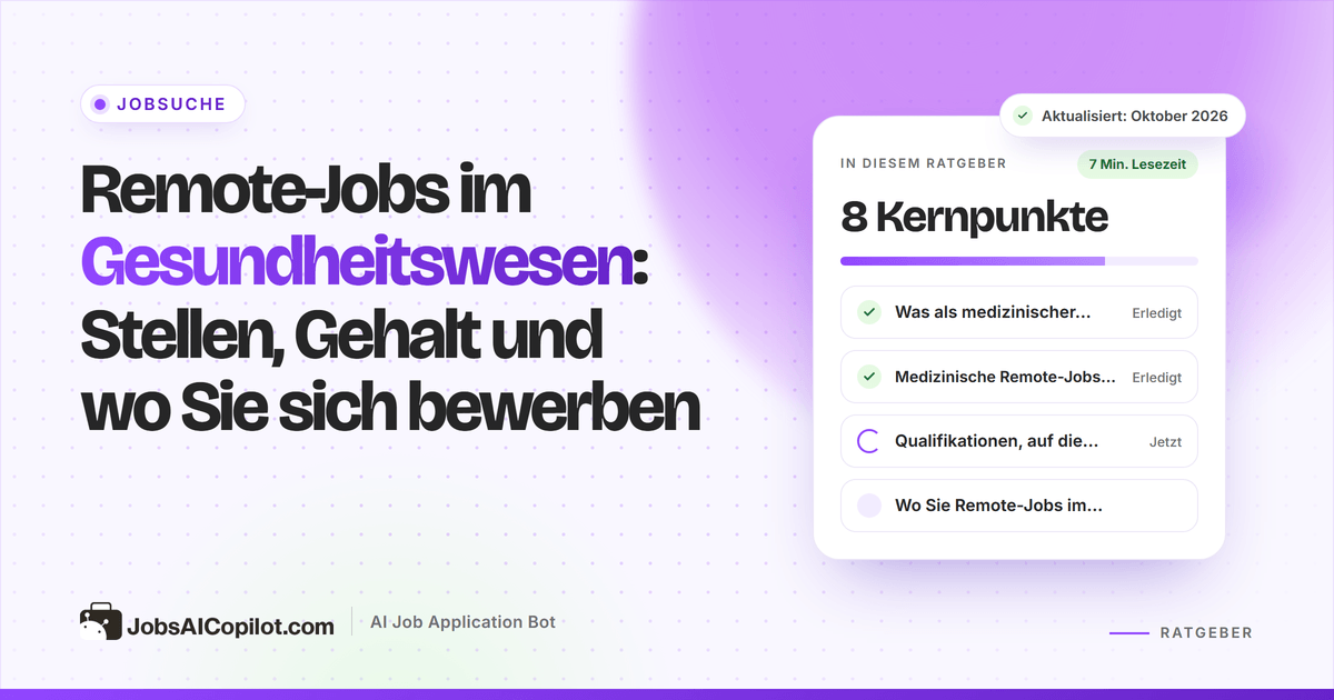 Remote-Jobs im Gesundheitswesen
