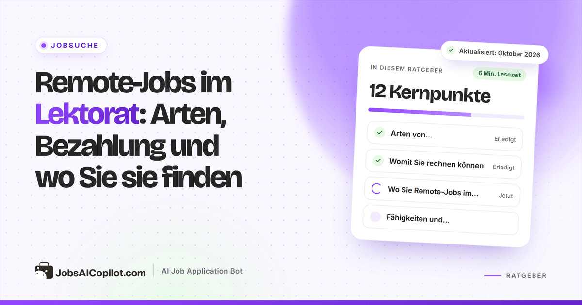 Remote-Jobs im Lektorat