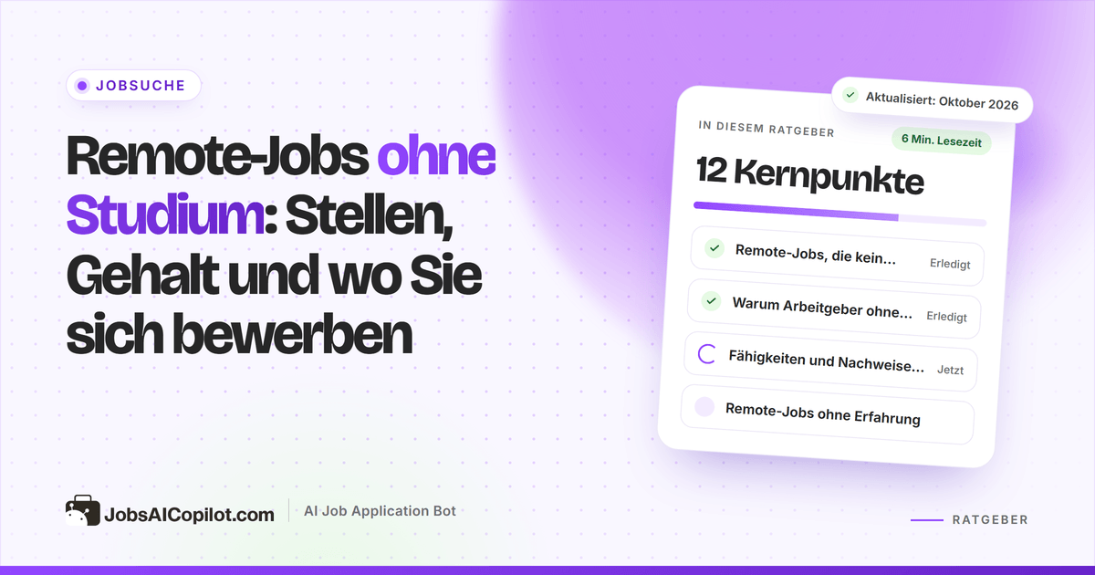 Remote-Jobs ohne Studium