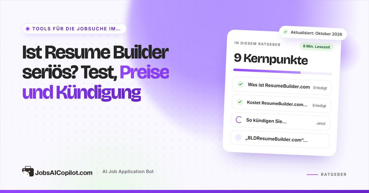 Ist ResumeBuilder.com seriös? Test der Preise, der Kündigung und der Nutzerbewertungen