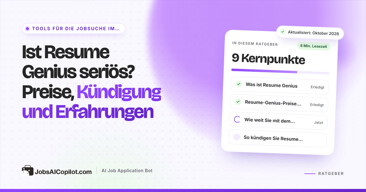 Ist Resume Genius seriös? Test der Preise, der Kündigung und der Erstattungen von Resume Genius