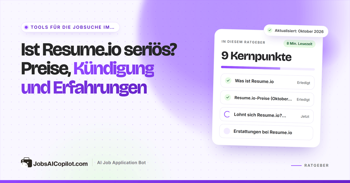 Ist Resume.io seriös? Test der Preise, der Kündigung und der Erstattungen von Resume.io