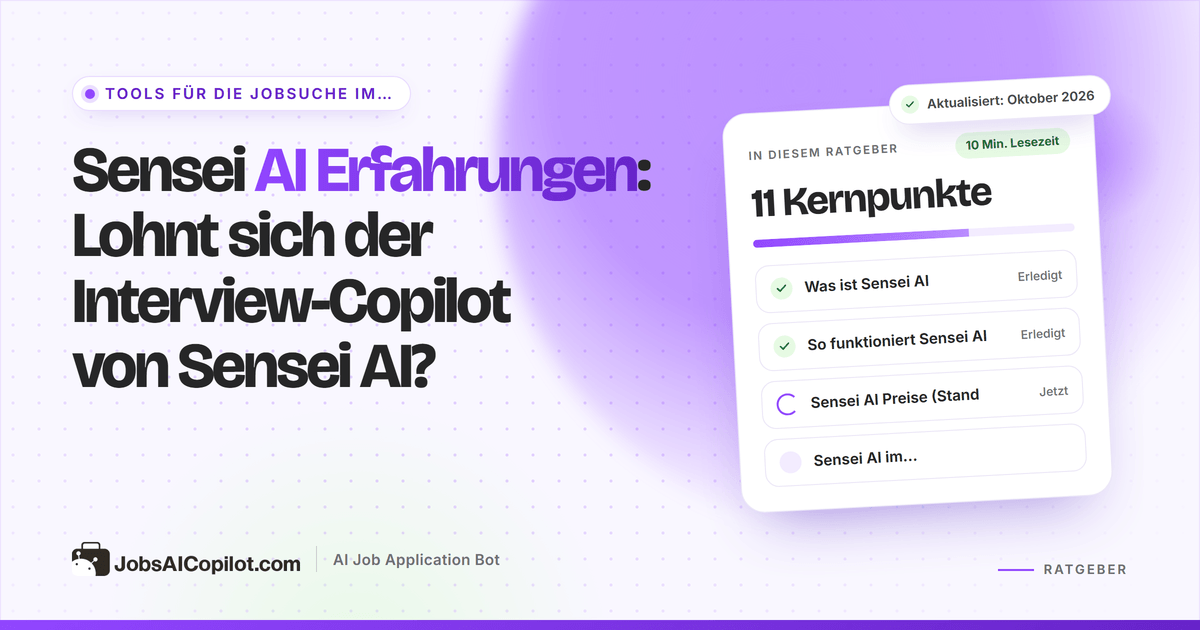 Sensei AI Erfahrungen 2026: wie der Interview-Copilot von Sensei AI funktioniert, was er kostet und welche Risiken er birgt