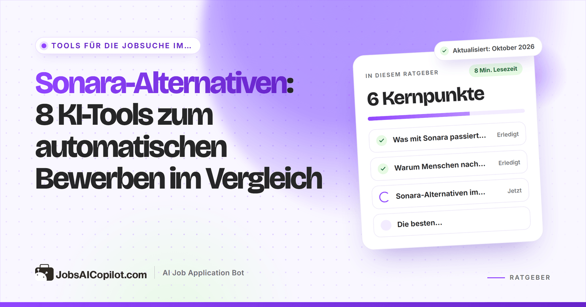 Alternativen zu Sonara AI im Vergleich nach Preis, täglichem Bewerbungslimit und Verlängerungsbedingungen
