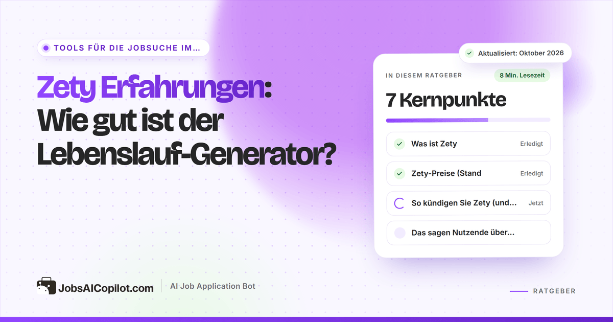 Zety Erfahrungen: Funktionen, Preise und Fazit zum Lebenslauf-Generator