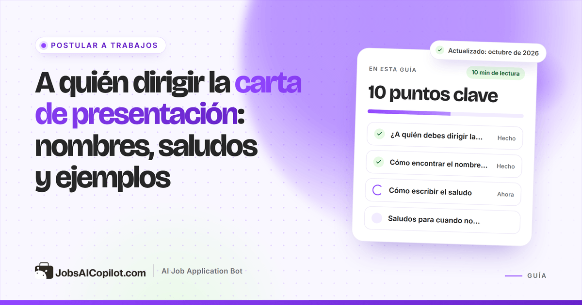 A quién dirigir la carta de presentación: cómo encontrar al responsable de contratación y elegir el saludo
