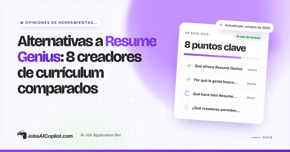 Alternativas a Resume Genius: creadores de currículum gratis y de pago comparados por precio y descargas