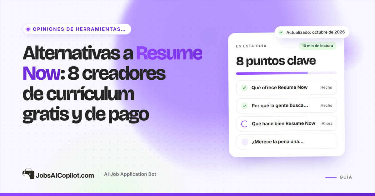 Alternativas a Resume Now: creadores de currículum gratis y de pago comparados por precio y renovación