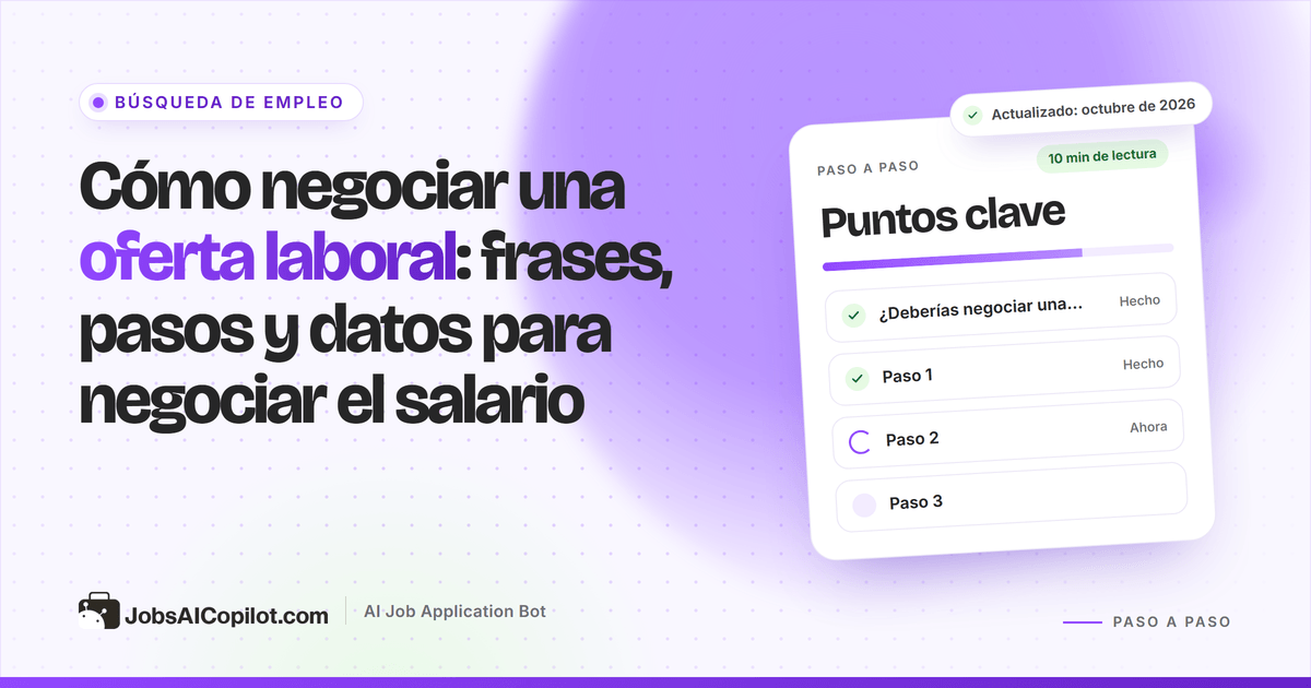 Persona candidata revisando una oferta laboral por escrito y preparando una contraoferta salarial con datos de mercado