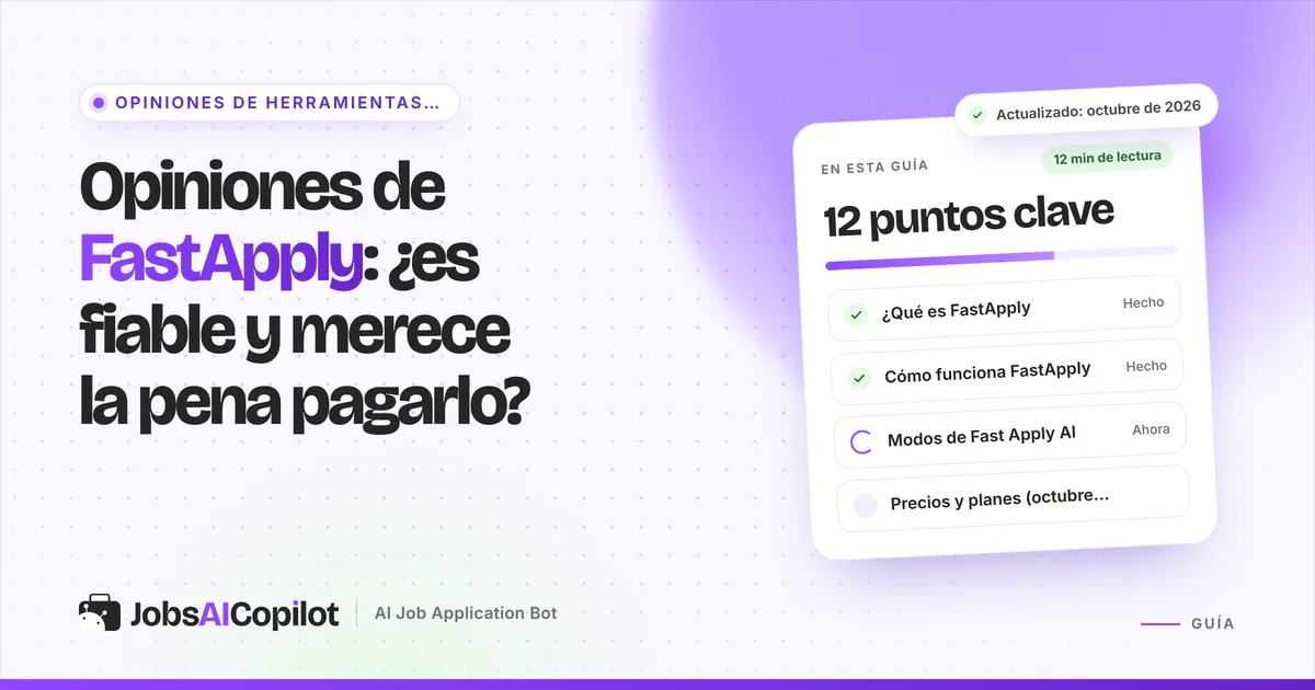 Opiniones de FastApply 2026: modos de la extensión Fast Apply AI, precios, riesgos y valoraciones de usuarios