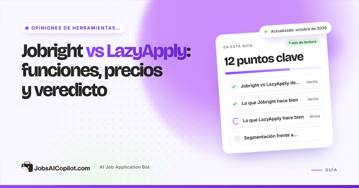 Comparativa de Jobright y LazyApply