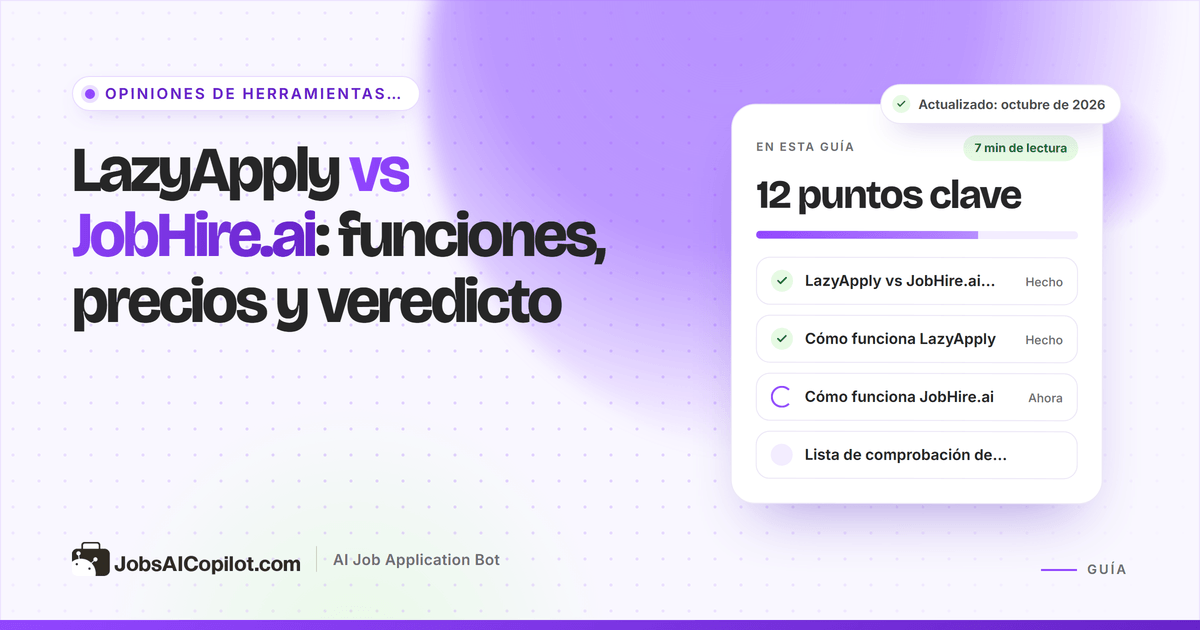 Comparativa de LazyApply y JobHire.ai