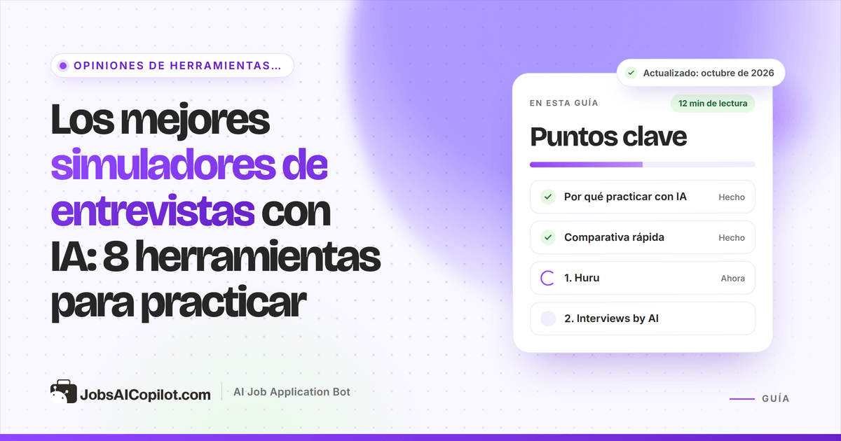 Ocho herramientas con IA para practicar entrevistas, con pantallas de evaluación, planes gratuitos y precios de partida