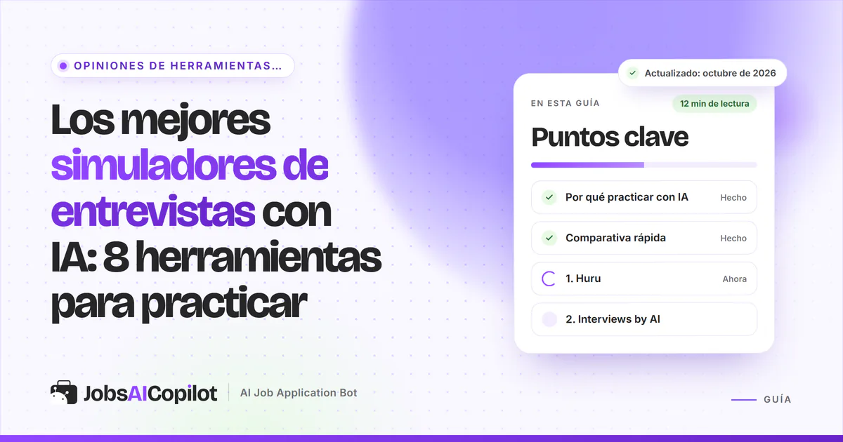 Ocho herramientas con IA para practicar entrevistas, con pantallas de evaluación, planes gratuitos y precios de partida