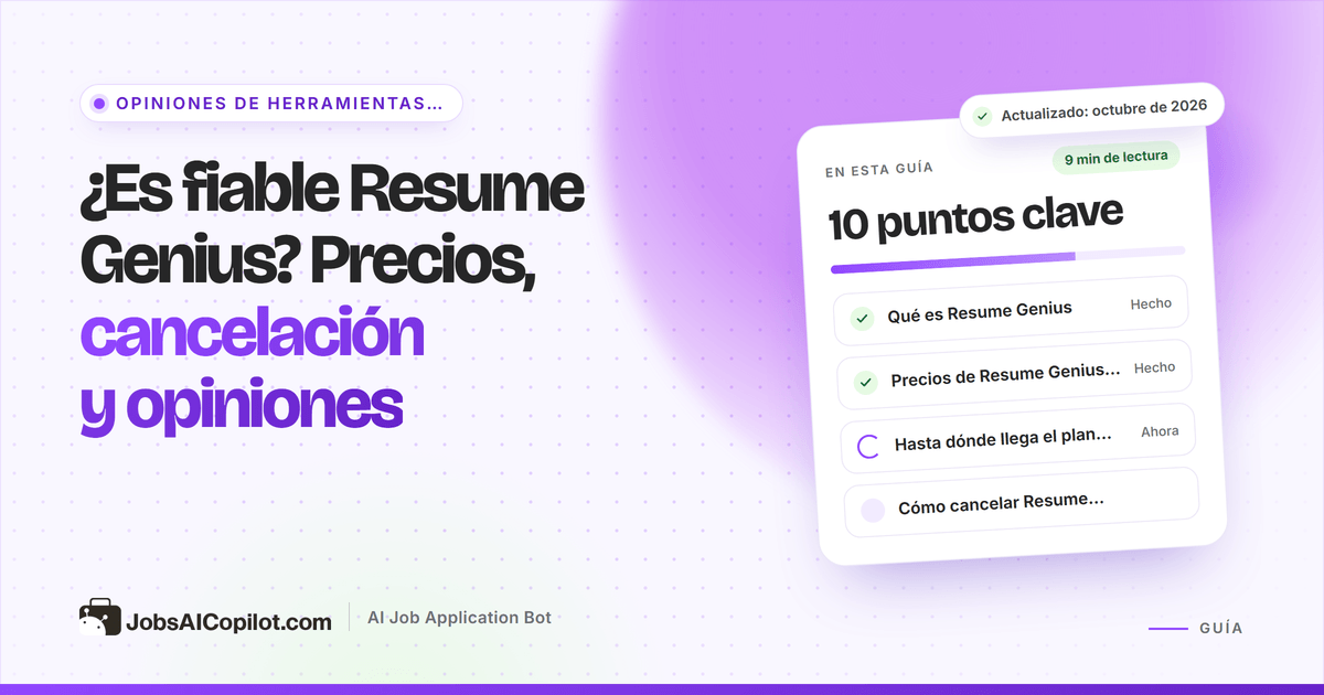 ¿Es fiable Resume Genius? Análisis de sus precios, la cancelación y los reembolsos