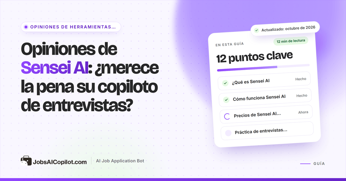 Opiniones de Sensei AI 2026: cómo funciona su copiloto de entrevistas, cuánto cuesta y qué riesgos tiene