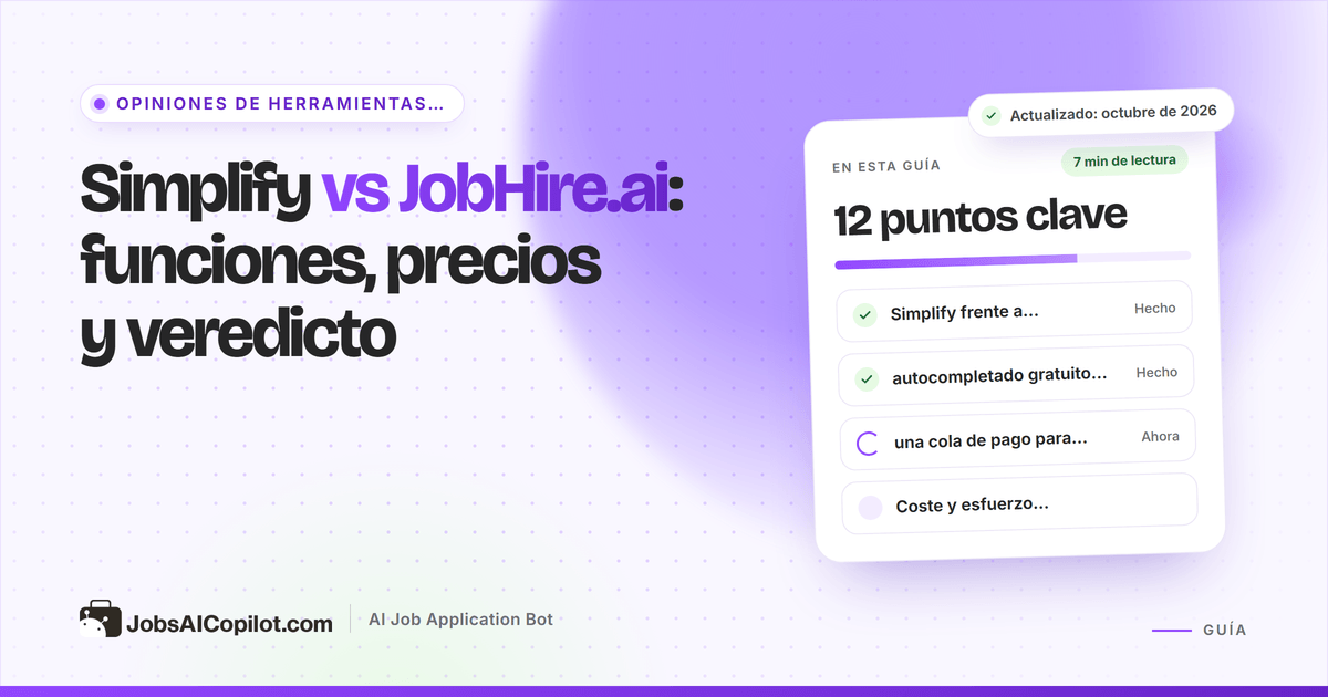 Comparativa de Simplify y JobHire.ai