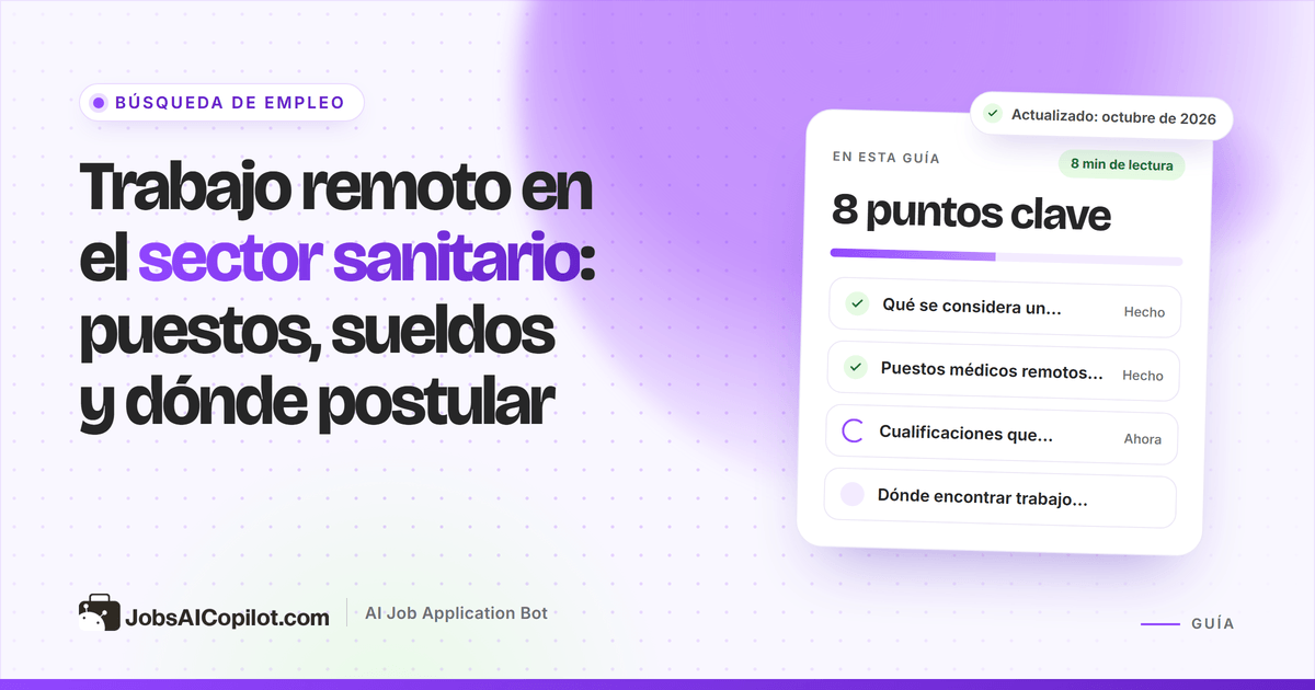 Trabajo remoto en el sector sanitario