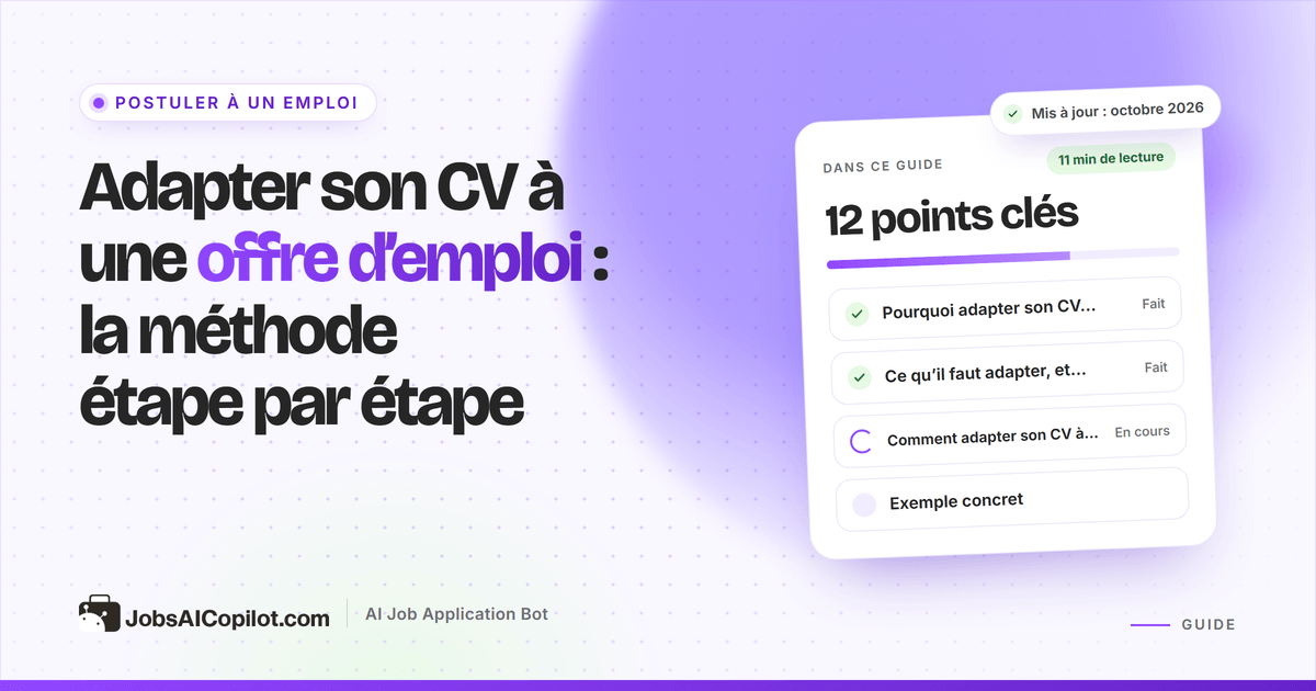 CV adapté à une fiche de poste, avec les mots-clés correspondants surlignés dans les deux documents
