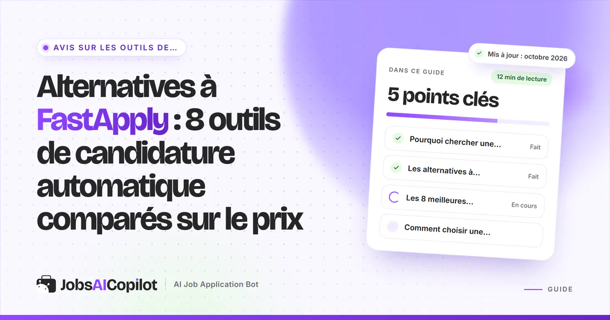 Alternatives à FastApply en 2026 : huit outils de candidature automatique comparés sur le prix et la validation