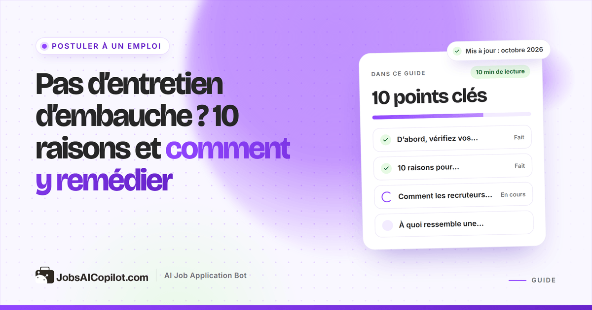 Candidat consultant une liste des raisons de l’absence d’entretiens à côté de la liste de ses candidatures envoyées