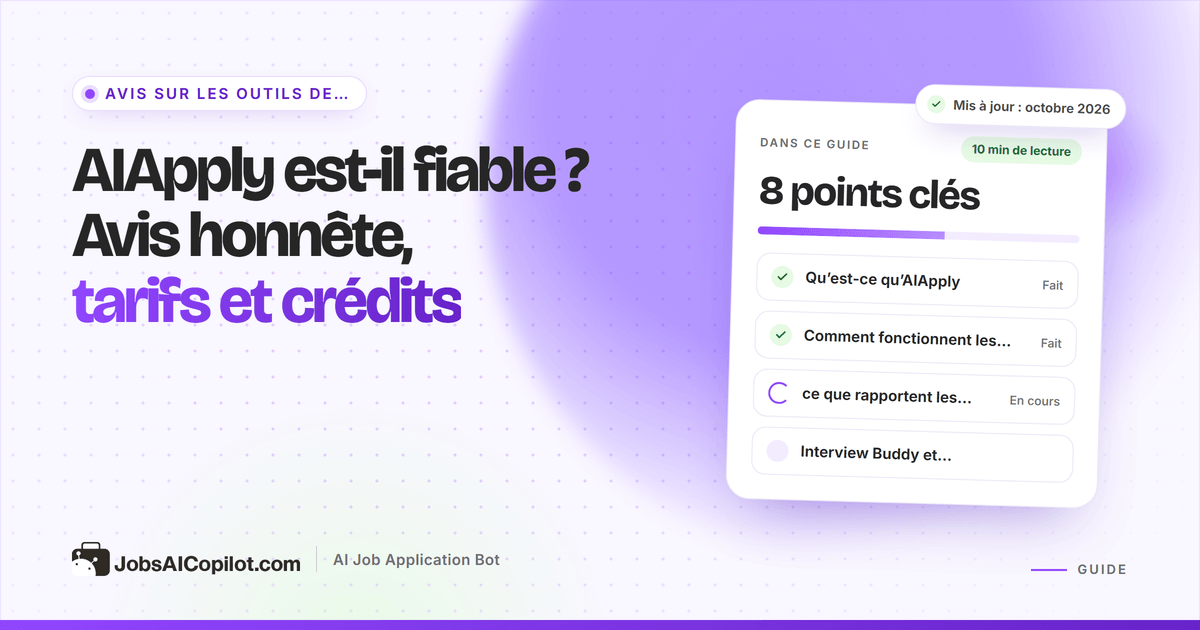 AIApply est-il fiable ? Avis sur les tarifs d’AIApply, les crédits Auto-Apply et les retours des utilisateurs