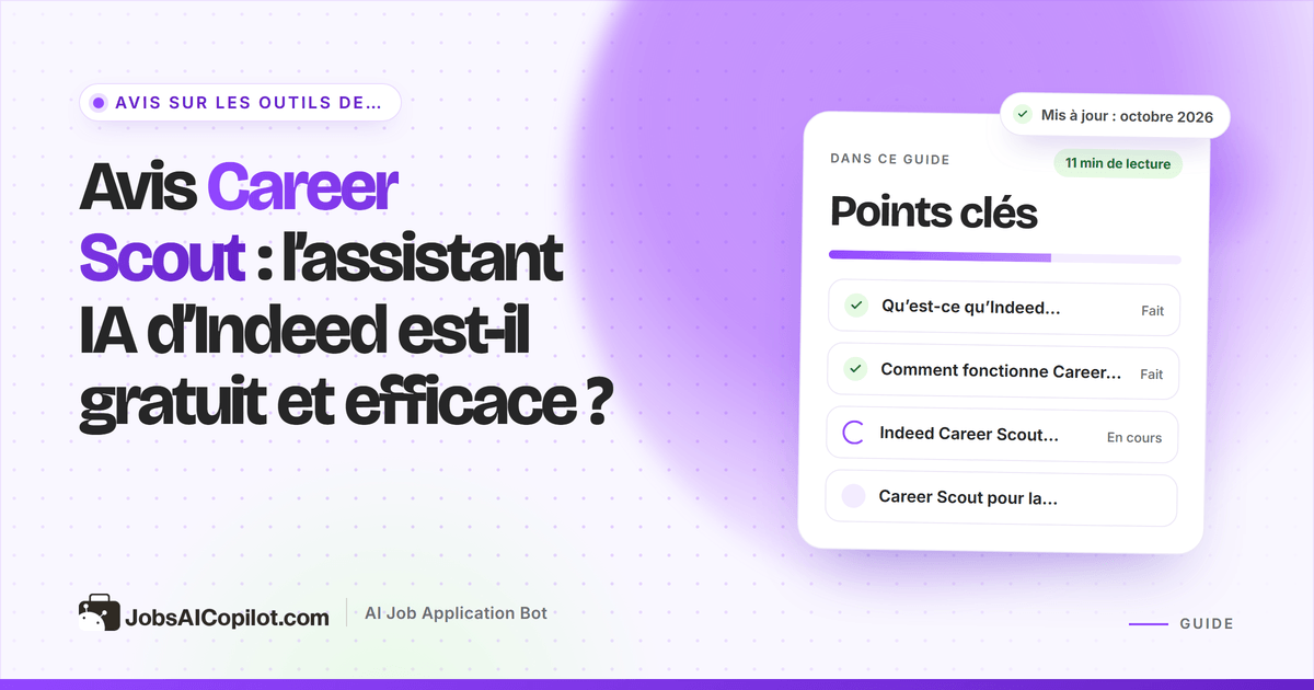 Avis Indeed Career Scout 2026 : ce que fait l’assistant carrière IA gratuit, ses limites et ses alternatives