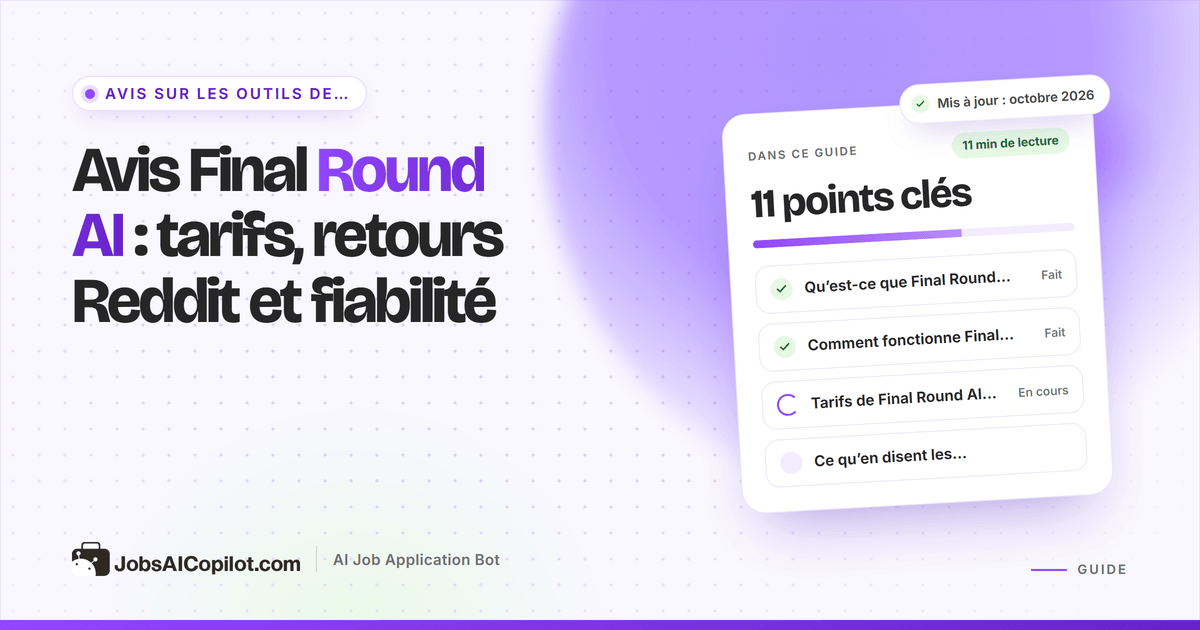 Avis Final Round AI 2026 : fonctionnalités d’Interview CoPilot, tarifs, retours Reddit et Trustpilot