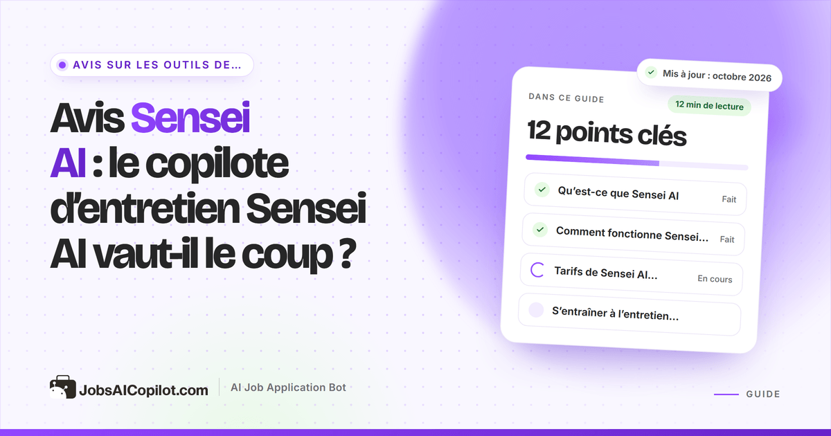 Avis Sensei AI 2026 : fonctionnement du copilote d’entretien Sensei AI, son prix et ses risques