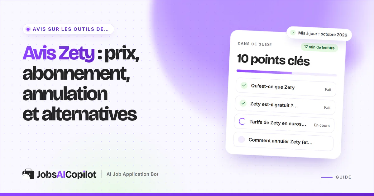 Avis Zety : fonctionnalités, tarifs et verdict sur ce créateur de CV