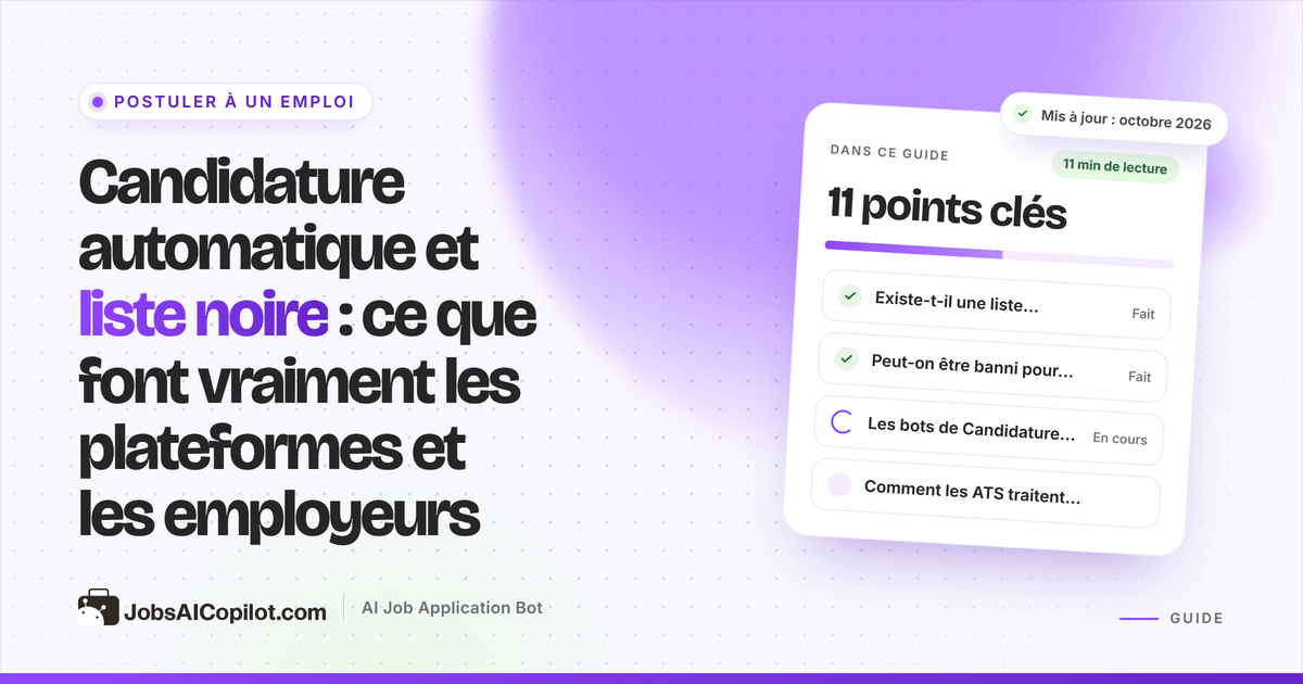 Risque de liste noire en candidature automatique : règles LinkedIn et Indeed sur les bots, doublons ATS et bonnes pratiques