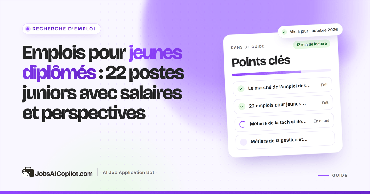 Jeunes diplômés consultant sur un ordinateur portable des offres de postes juniors avec données de salaire et de croissance