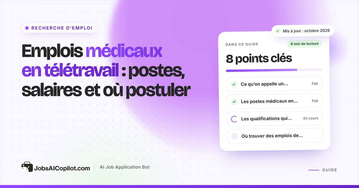Emplois médicaux en télétravail : soins infirmiers, codage médical et transcription depuis chez soi
