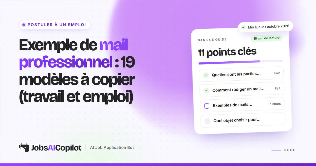 Ordinateur portable affichant un mail professionnel avec objet, formule d’appel, texte court et formule de politesse