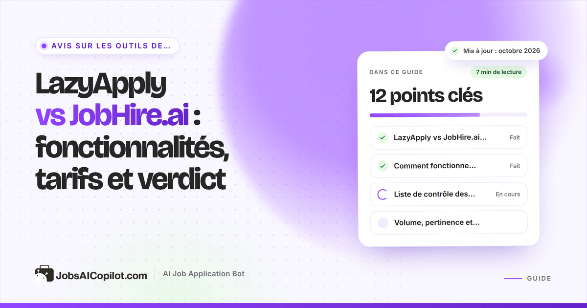 Comparatif LazyApply vs JobHire.ai : deux services de candidature automatique