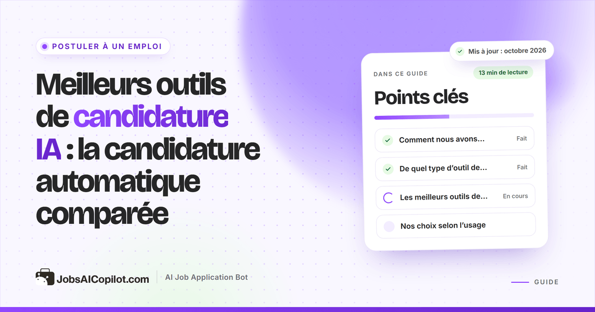 Meilleurs outils de candidature IA 2026 : bots de candidature automatique, extensions de remplissage et outils de CV